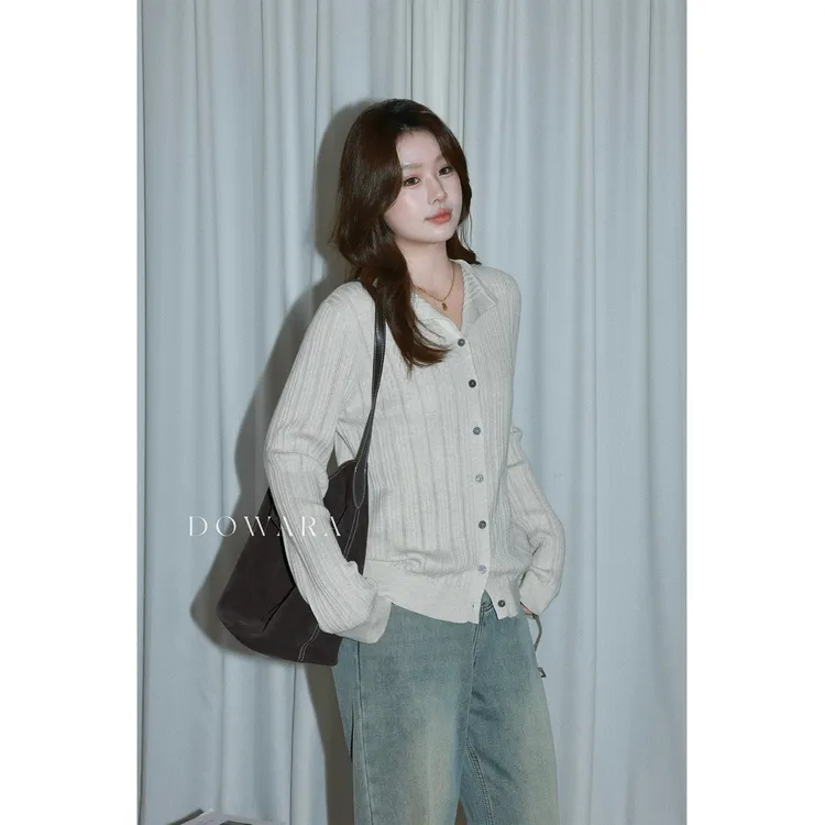 大婉酱微胖定制【天鹅颈内搭】韩系v领绵羊毛针织开衫内搭上衣1344D