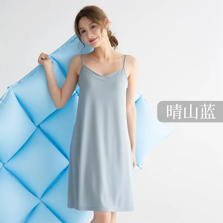 【黑白女仆】性感睡裙睡衣女士夏天薄款无袖时尚美背