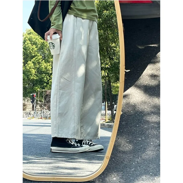 秋季小个子直筒九分裤大码女微胖mm遮肚显瘦梨型身材休闲哈伦裤