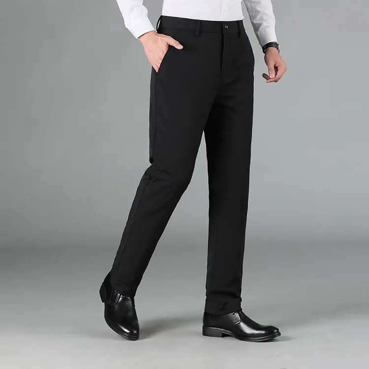 【新国标90白鹅绒裤】 男士冬季新款商务休闲外穿加厚保暖直筒西裤