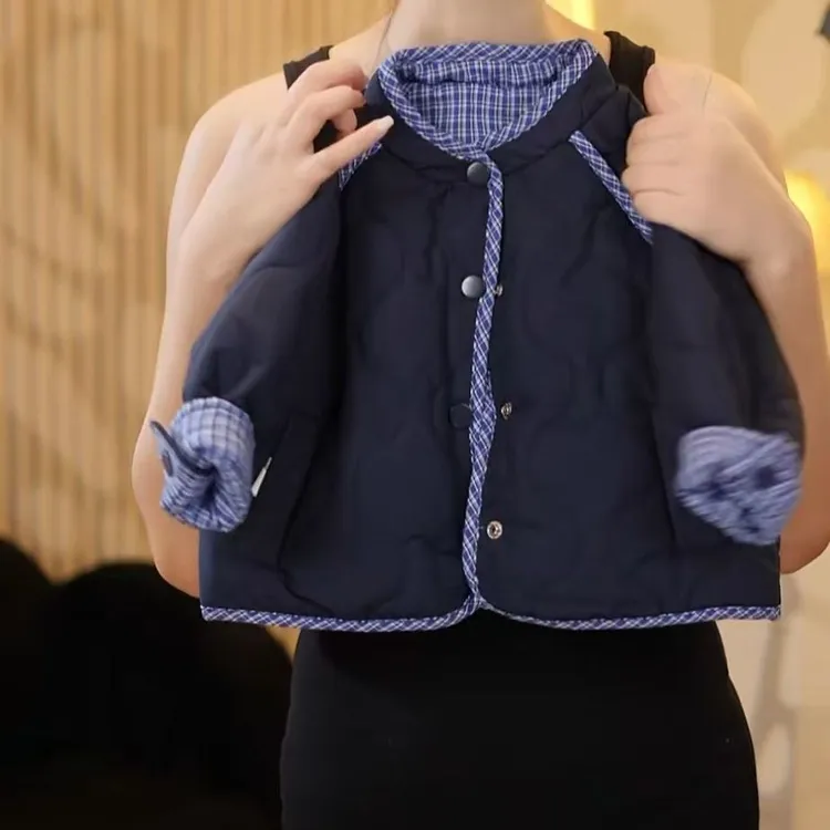 儿童秋冬外套棉衣2025新款洋气男女宝森系棉袄时髦女孩外穿棉服潮