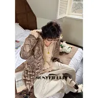 MoNvKiKiPlus9大码微胖加厚抗冷保暖连帽棉服#C00142