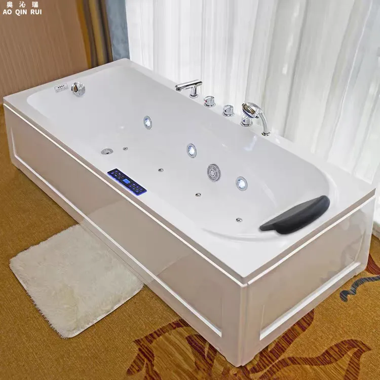 奥沁瑞豪华独立式亚克力欧式小户型家用浴缸冲浪按摩恒温加热浴缸