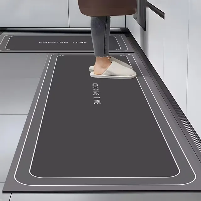 硅藻泥厨房地垫防滑防油吸水垫门口耐脏脚垫可擦免洗地毯防水专用