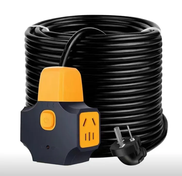 国标电源线排插家用户外牛筋线4000W大功率加粗延长线两芯排插