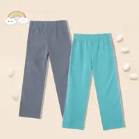 时尚萌趣卡通直筒加绒保暖休闲裤松紧腰中大童女童春秋季P-N02