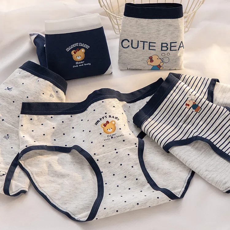 女童内裤A类抑菌100%纯棉中小学生大码全棉中腰三角裤中大童透气