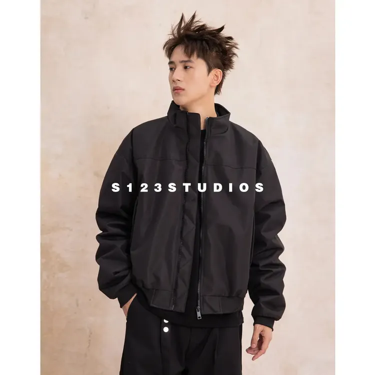 S123 90白鸭绒 三防立领羽绒服男冬季高街保暖飞行员夹克外套