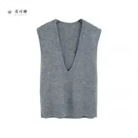 无缝针织羊毛背心马甲