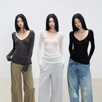withmin【现货】凉皮 简约基础 收腰修身显瘦内搭T恤上衣2523735