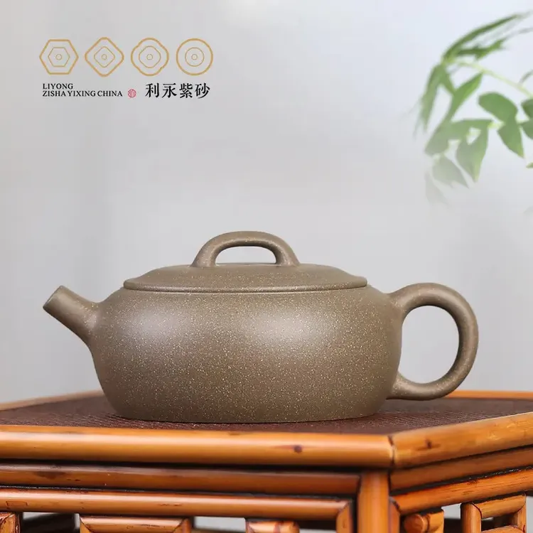 【百年利永桥钮石鼓】高端手工紫砂壶原矿青段泥正宗宜兴茶壶送礼