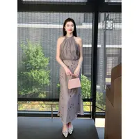 凌茜恣禾【夜萦】国风新中式高级感复古修身显瘦修身收腰旗袍连衣服