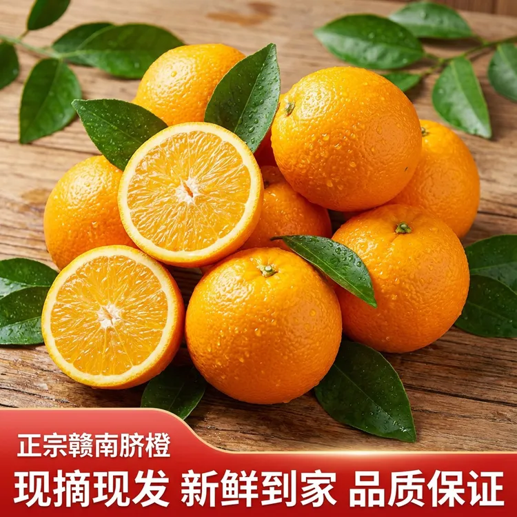 正宗江西安远县赣南脐橙新鲜现摘现发产地直发自产自销带枝叶