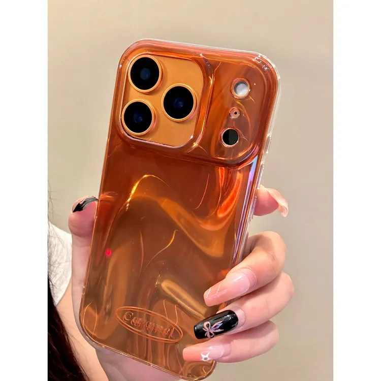 适用苹果iphone17promax渐变水波纹16pro创意15ins韩系14手机壳