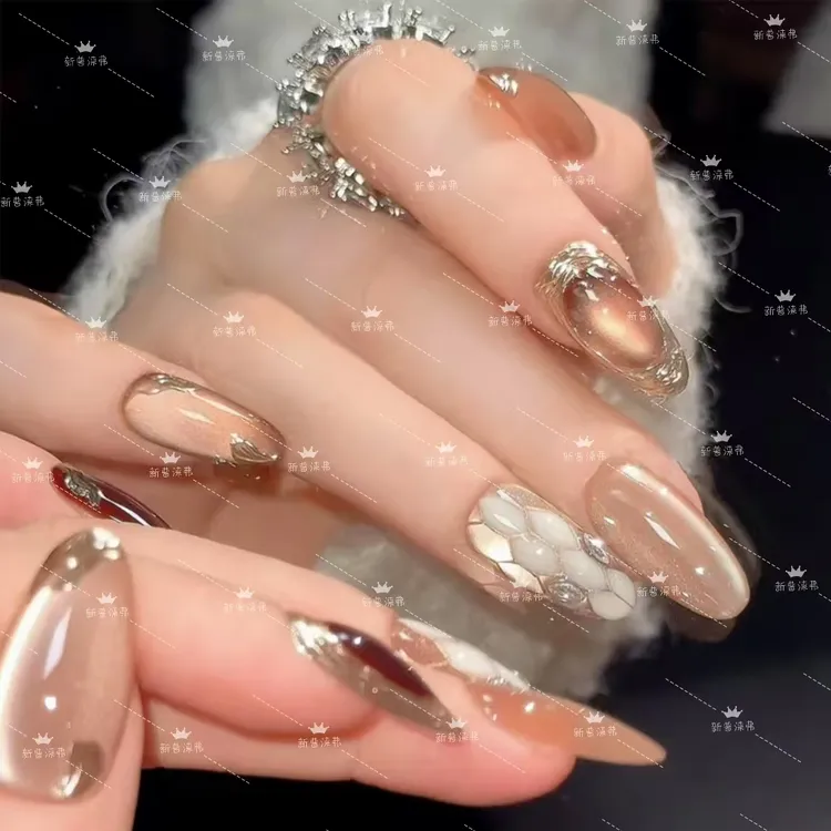 【美杜莎】手绘蛇头宝格里风格气场显白秋冬穿戴美甲