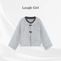 楚楚君 Laugh girl【恋爱穿搭】新款时尚毛绒拼色外套RL531203J