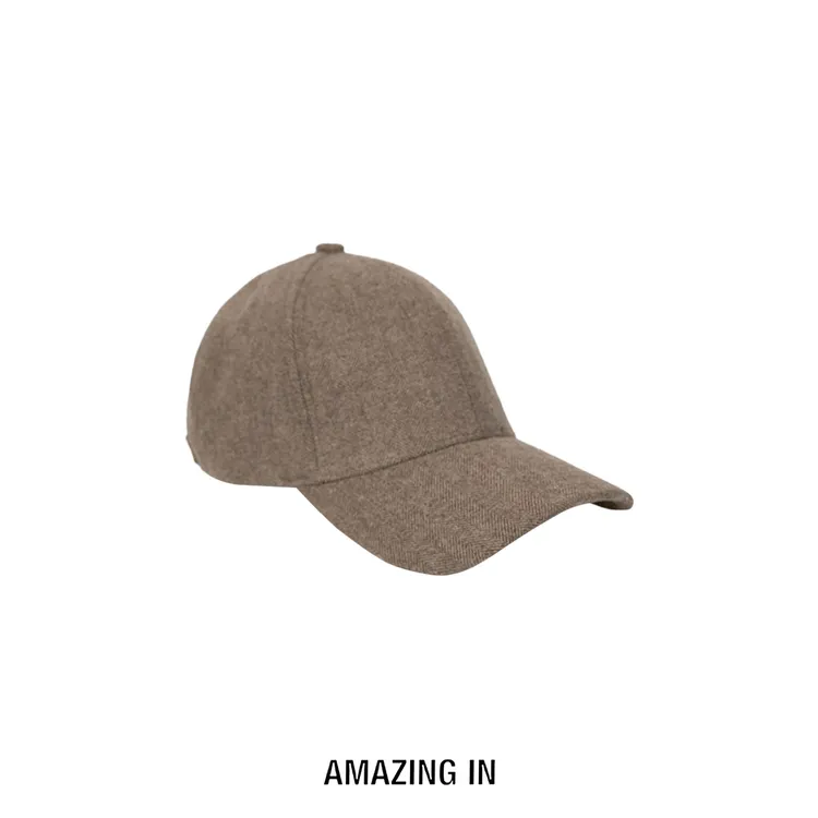 AMAZING IN | 羊毛混纺 | 人字纹编织鸭舌帽 A251014-AI5ADHTQ65