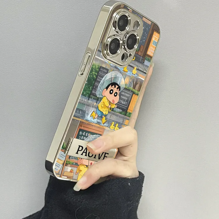 打伞小新适用苹果16ProMax手机壳iPhone华为OPPO小米vivo贴皮套