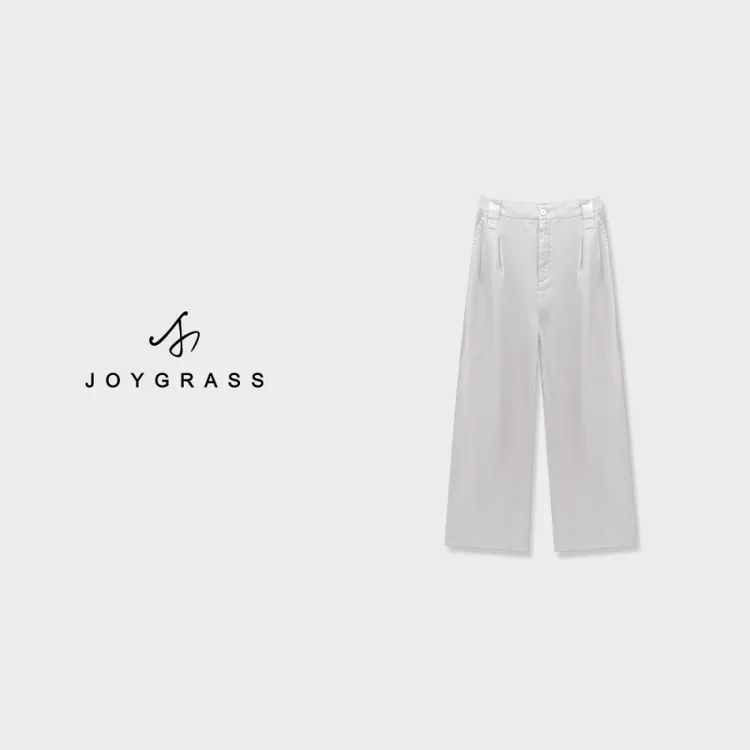 【粉丝专享】JOYGRASS【深海记忆·】亚麻通勤阔腿裤 K-08803