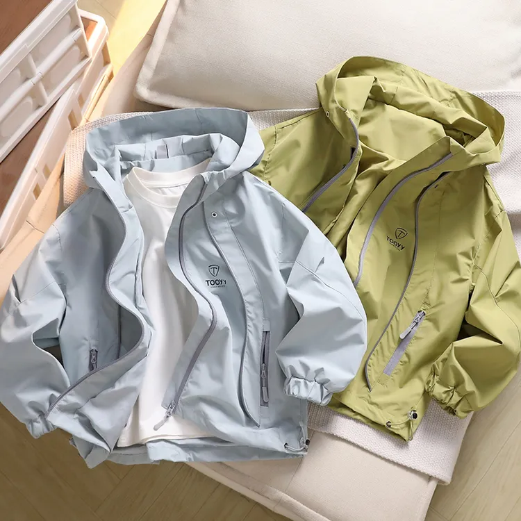 韩版男童加绒冲锋衣儿童外套秋冬款中大童休闲连帽拉链防风衣洋气