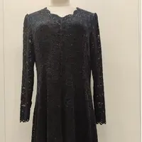 长袖V领秋冬长裙连衣裙时尚百搭2536-1