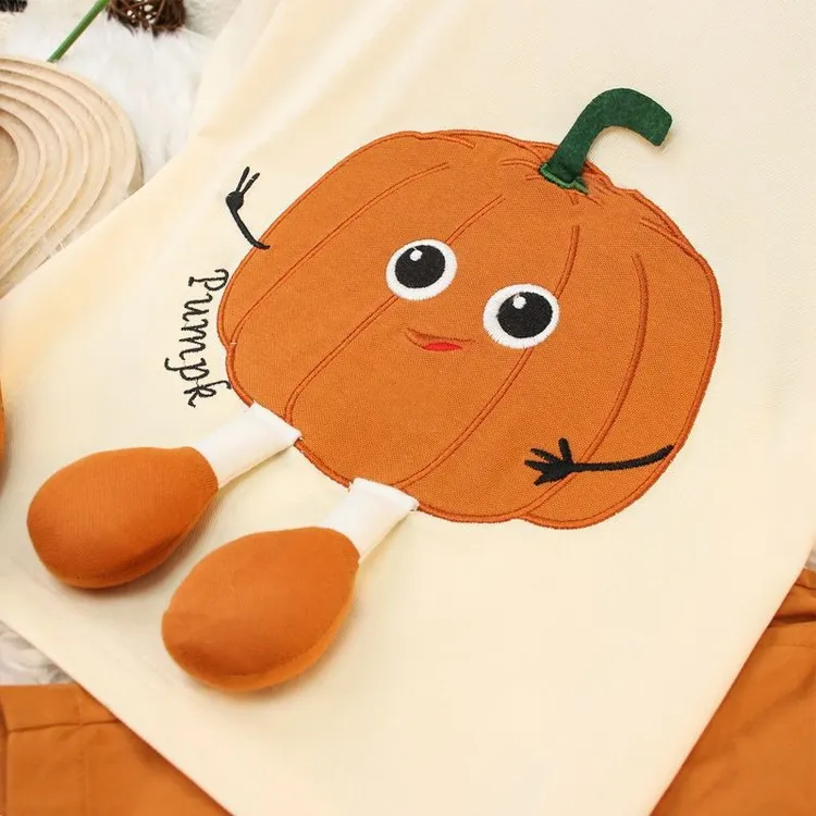 男女童套装夏季新款可爱南瓜儿童时髦休闲短袖裤洋气两件套潮流