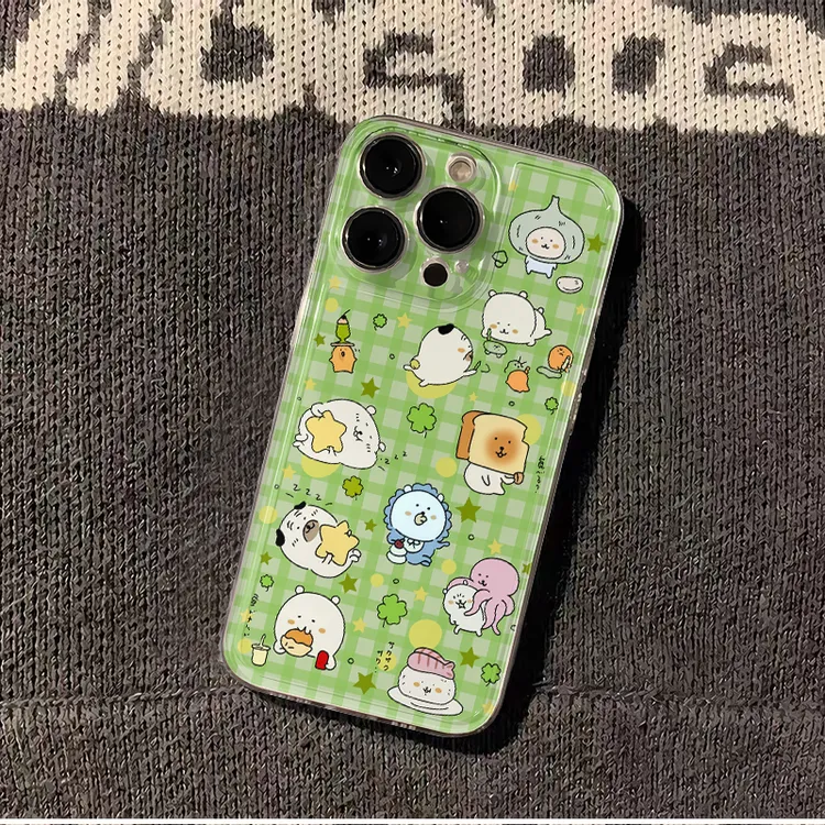 四叶草自嘲熊适用iphone16苹果15手机壳小米OPPO华为VIVO荣耀一加