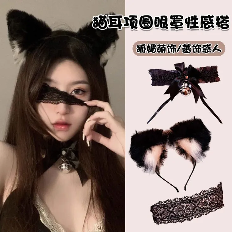 年会BI入猫耳朵发箍少女猫咪发卡头饰个性搞怪发夹猫耳朵铃铛头箍