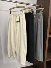 TSEHC.9冬季加绒加厚百搭纯色阔腿百搭直筒卫裤休闲裤9112