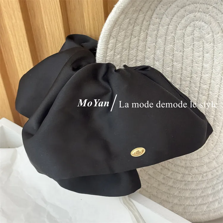 韩版网红时尚简约发夹高级感优雅气质纯色马尾夹百搭缎面裙摆抓夹