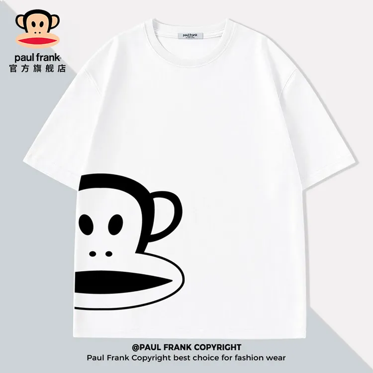  PaulFrank/大嘴猴印花短袖男士夏季新款美式潮牌宽松圆领半袖T恤