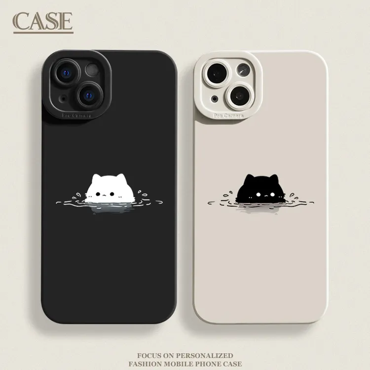 冒头小猫适用iPhone16ProMax手机壳15苹果14软13瞳影12磨砂11xr软