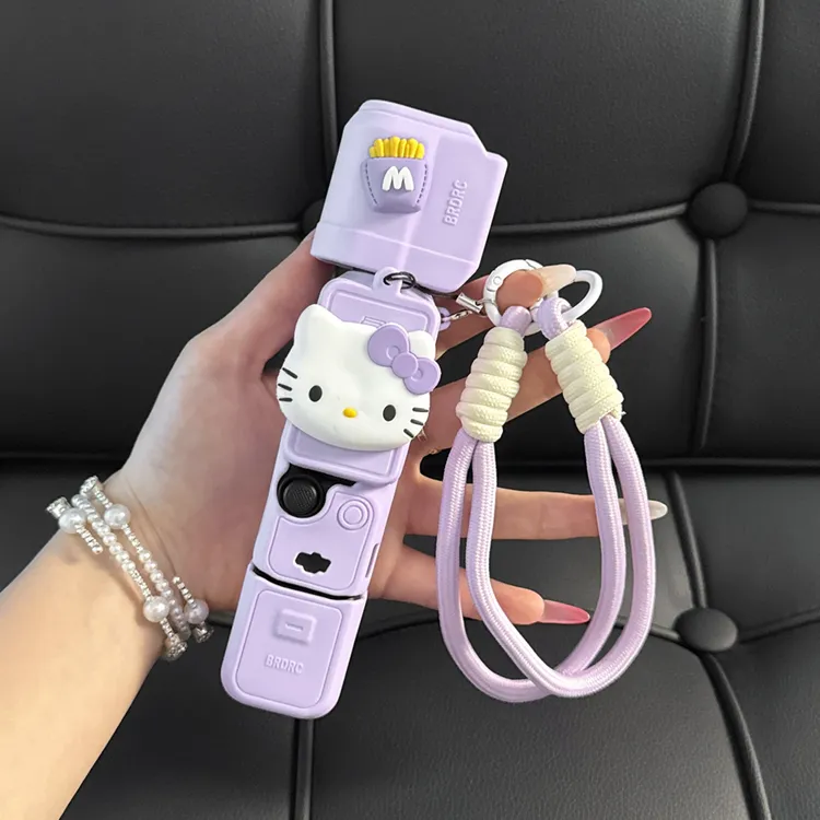 可爱紫色kt大疆pocket3硅胶保护壳云台运动相机防尘配件保护套子