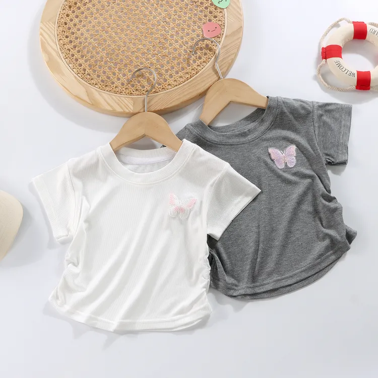 A类女童短袖1-10岁女孩夏季新款短款T恤百搭韩版短袖上衣洋气