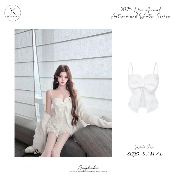 JOY KIKI鹅了么【爱丽丝甜梦】纯欲风亮片显瘦法式少女吊带J25D274