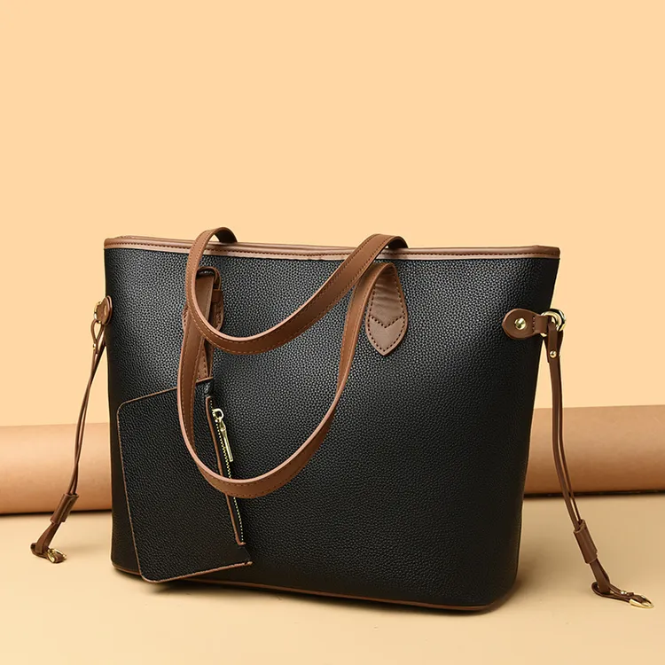 撞色简约2025新款手提单肩包秋冬韩版单肩欧美时尚经典轻奢潮流大