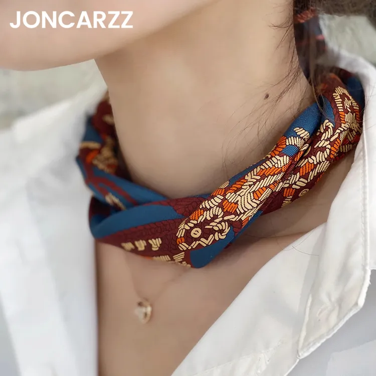 JONCARZZ真丝丝巾女爆款2025新款时尚斜纹洋气高级感桑蚕丝领巾