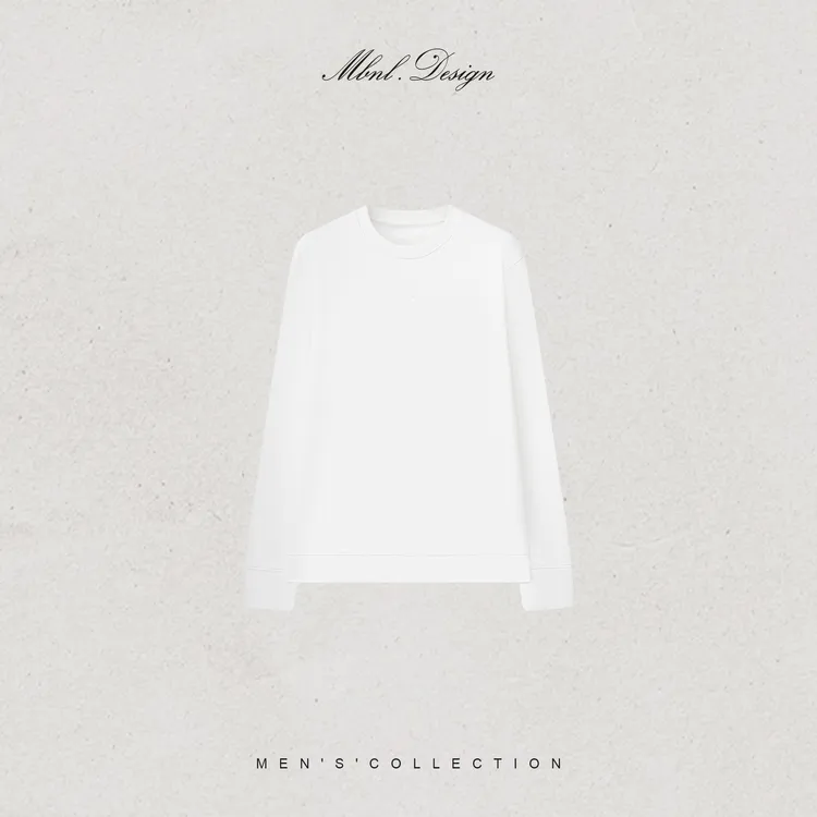 MBNL-F「隐形V型」秦磊男装棉混纺细密肌理哑光卫衣LL-WSY1203