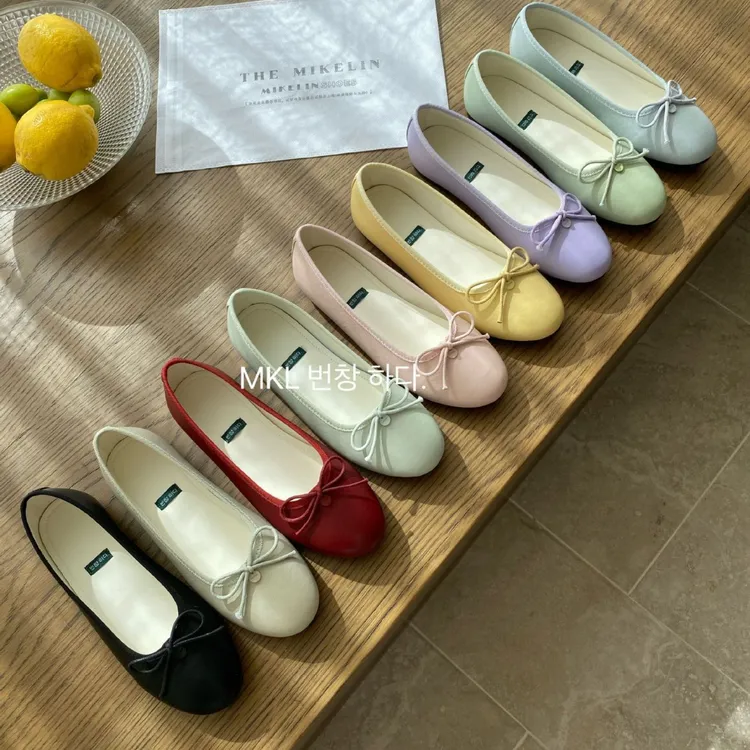 新款水果平底小红色单鞋软底子百搭蝴蝶结配裙子芭蕾舞晚晚鞋