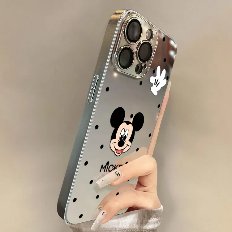 可爱卡通米奇适用苹果16Promax简约手机壳iPhone14轻奢15个性小众