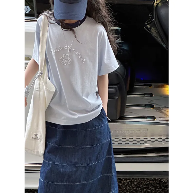 K28801韩系女童短袖T恤2025新款夏装儿童上衣打底衫女大童衣服潮t