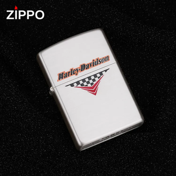 ZIPPO/之宝【哈雷红围巾】送男友生日打火机高颜值高级-205