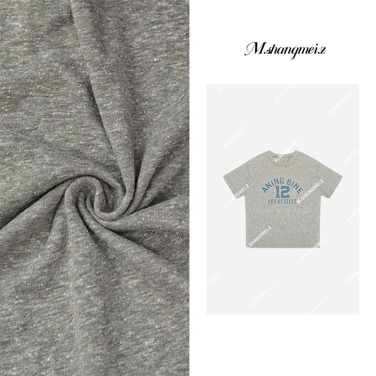 M.SHANGMEI.Z/沐熙【12号】美大哥美式百搭蓝色字母印花T恤X012025