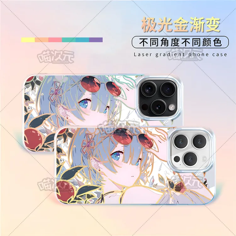 红墨镜蕾姆极光金适用苹果华为vivo一加iPhone小米红米一加手机壳