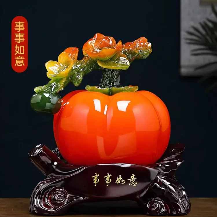 事事如意中式寓意摆件仿玉外观树脂工艺品送礼家居办公室客厅摆品