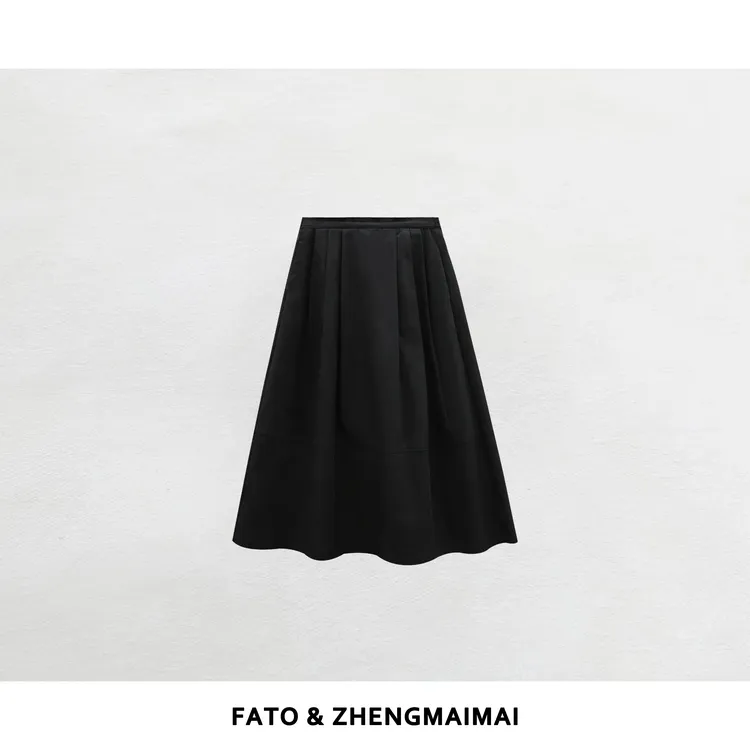 【郑买买】夜影裙 2025网红炸街百褶百搭气质休闲半身裙 QDD50808Q1