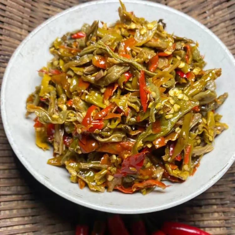 湖南邵东农家坛子菜精品豆角扎 