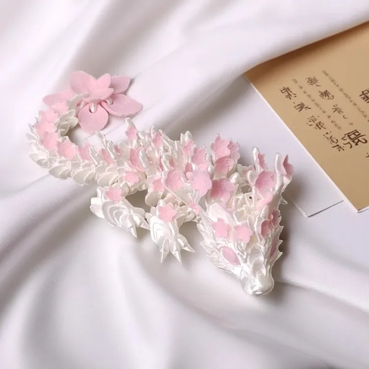 3d打印樱花龙玩具模型关节可动仿真动物摆件玩偶抓装饰品摆件礼物