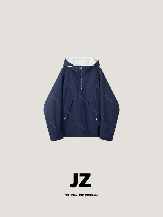 金子/JZ SO MUCH【北海道】休闲加绒两面穿连帽棉服