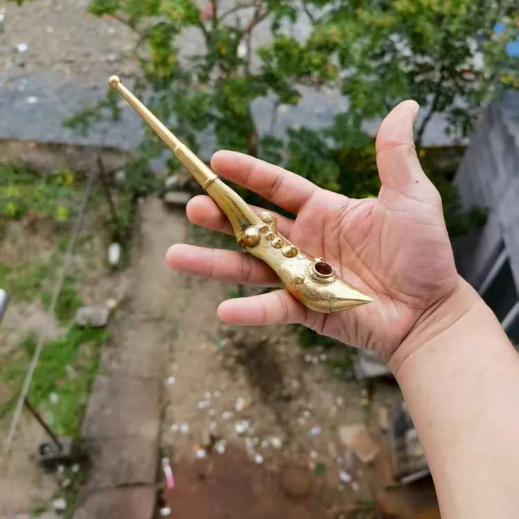 竹子烟斗贵州竹子烟杆手工制作纯天然紫竹子老巴斗本斗老式小烟斗